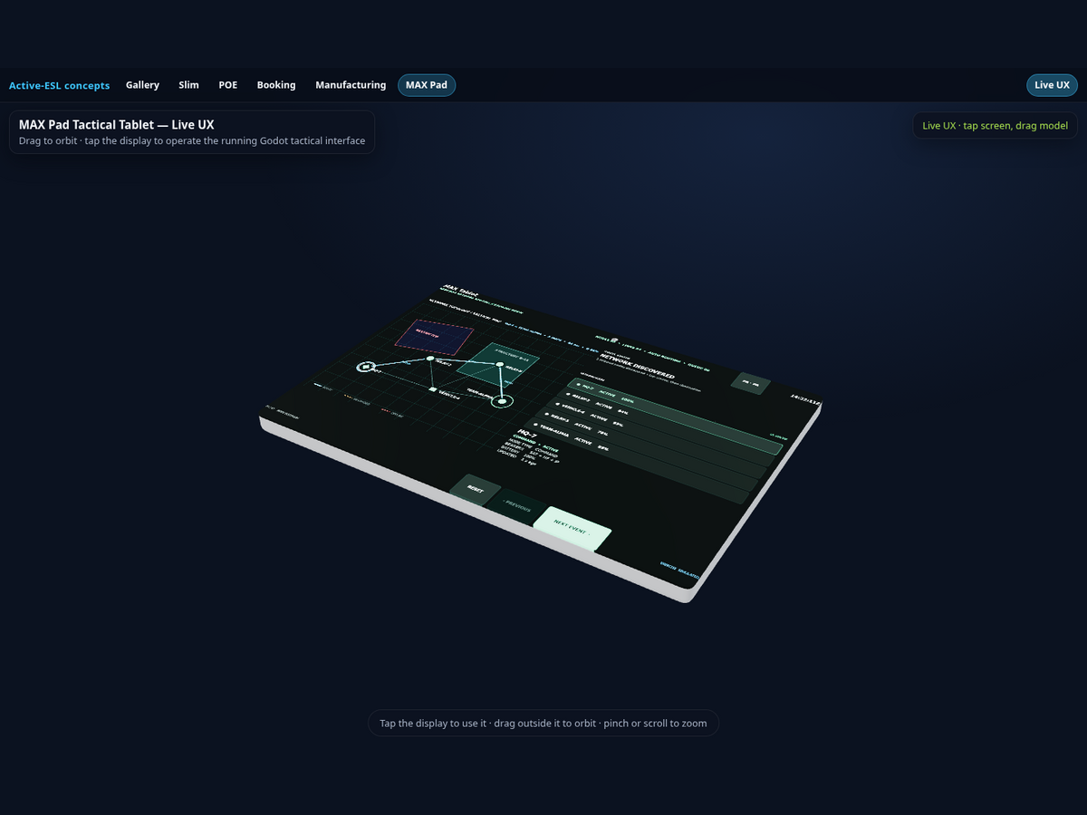 MAX Pad Tactical Tablet resilient network routing interface